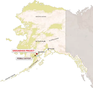 Alaska Map Groundhog Project Pebble Deposit PNG image