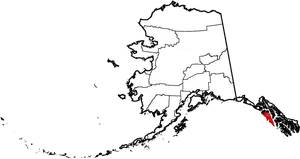 Alaska Map Highlighting Aleutians East Borough PNG image