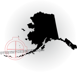 Alaska Silhouette Target Design PNG image