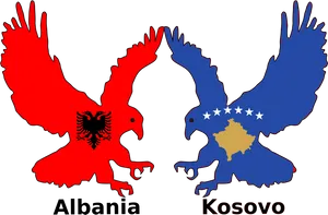 Albaniaand Kosovo Eagles PNG image
