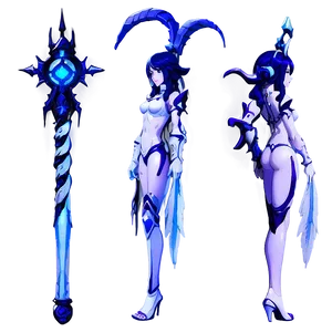 Albedo Holding Staff PNG Txn88 PNG