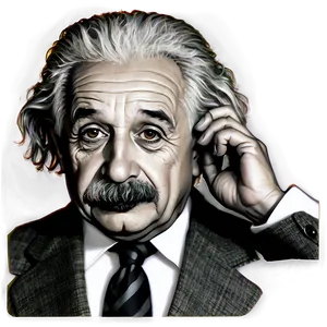 Albert Einstein Black And White PNG 42 PNG
