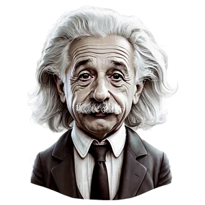 Albert Einstein Funny Caricature Png Diy PNG image