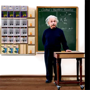 Albert Einstein In Classroom PNG Iby27 PNG