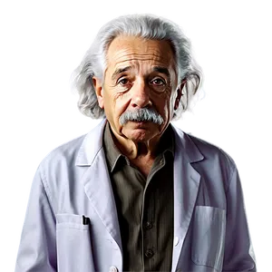 Albert Einstein In Lab Coat Png Ipp76 PNG image