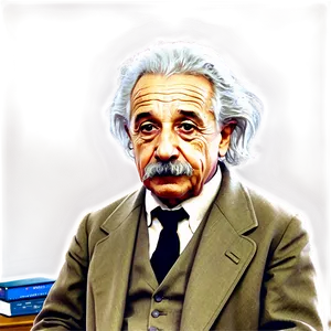 Albert Einstein In Office Png Fjh70 PNG image