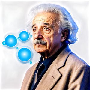 Albert Einstein In Thought Bubble PNG Qpm33 PNG