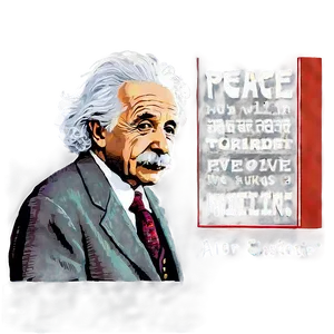 Albert Einstein Peace Quote Png Qxg PNG image