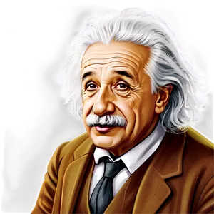 Albert Einstein Portrait PNG 06122024