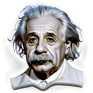 Albert Einstein Silhouette PNG 06122024