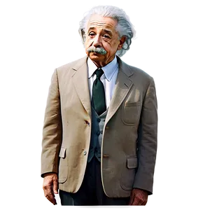 Albert Einstein Watercolor Art PNG 06122024 PNG