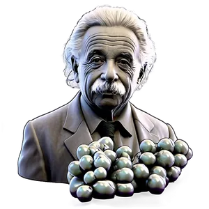 Albert Einstein With Atomic Model Png 38 PNG image