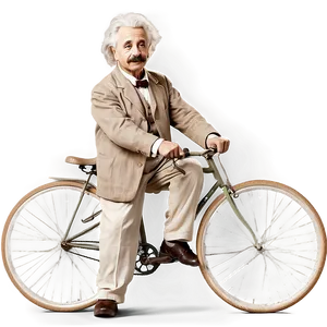 Albert Einstein With Bicycle Png 56 PNG image