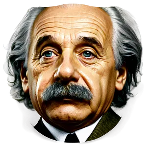 Albert Einstein With Mustache PNG 74