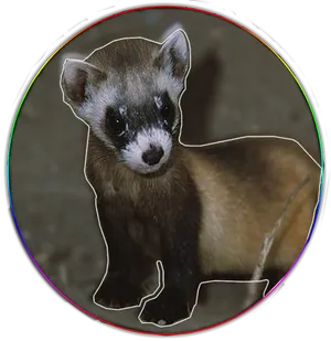 Alert Ferret Portrait PNG image