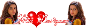 Alia Designer Love Graphic PNG image