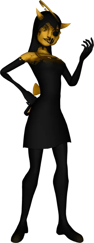 Alice Angel Bendy Character Pose PNG image