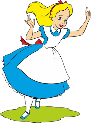 Alicein Wonderland Cartoon PNG image