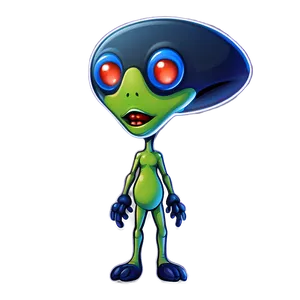 Alien Cartoon With Antenna Png 84 PNG image