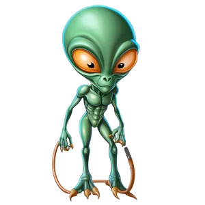 Alien Cartoon With Antenna Png Sre PNG image