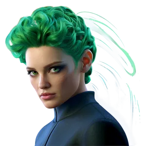 Alien Green Hair Mystery PNG Wtx PNG
