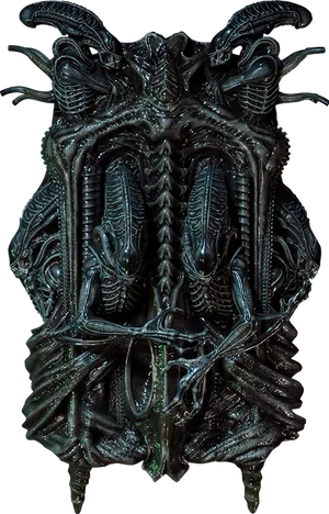 Alien Inspired Sculptural Wall Art PNG