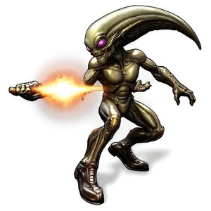 Alien Space Warrior PNG Pct30