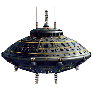 Alien Tech Flying Saucer PNG 06202024