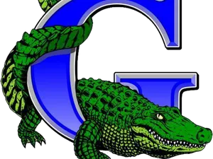 Alligator Embraced Letter G Logo PNG image