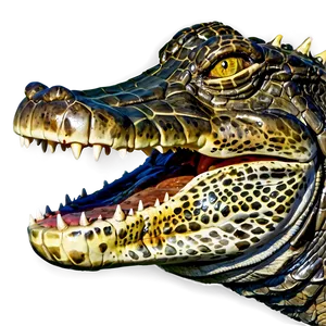 Alligator Head Close-up PNG Wkh8