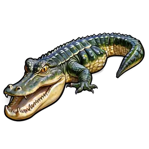 Alligator Illustration PNG Gjh