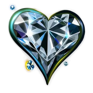 Alluring Diamond Heart Wonder PNG Xla90 PNG