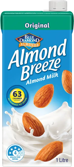 Almond Breeze Original Almond Milk Packaging PNG image