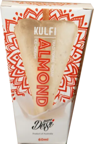 Almond Kulfi Ice Cream Packaging PNG image