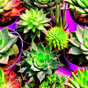 Aloe And Other Succulents PNG Cjy44