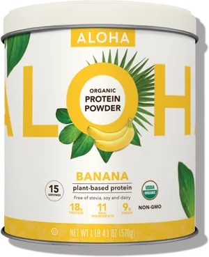 Aloha Banana Organic Protein Powder PNG image