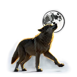 Alpha Wolf And Full Moon PNG Uvc28 PNG