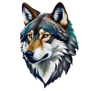 Alpha Wolf Digital Painting PNG Ijh