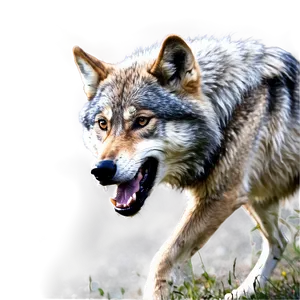 Alpha Wolf In Action Png 06292024 PNG image