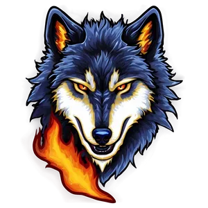 Alpha Wolf In Flames PNG Ihe90 PNG