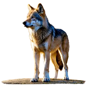Alpha Wolf In Golden Light PNG 53 PNG