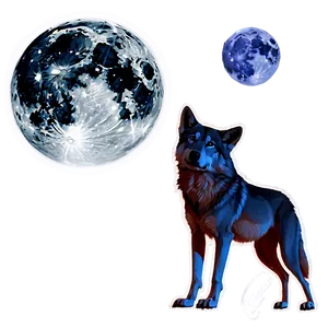 Alpha Wolf In Night Sky PNG Ery PNG