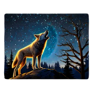 Alpha Wolf In Night Sky PNG Ibx26 PNG