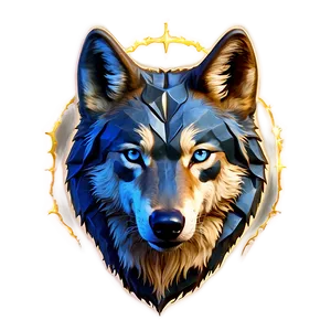 Alpha Wolf In Sapphire Moonlight PNG 21