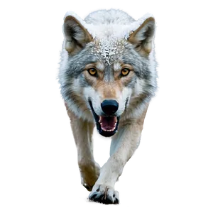 Alpha Wolf In Snowstorm PNG Cvx73 PNG