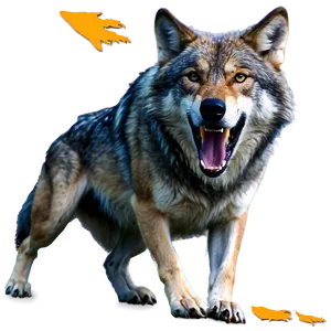 Alpha Wolf Leading The Hunt PNG 06292024