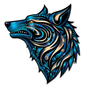 Alpha Wolf Tribal Tattoo Png Orb52 PNG image