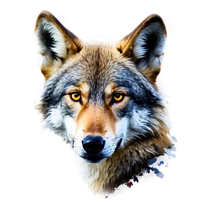 Alpha Wolf Watercolor Effect PNG 47