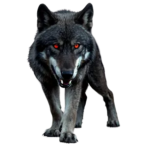 Alpha Wolf With Red Eyes PNG Vpc