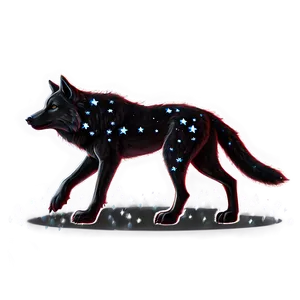 Alpha Wolf With Stars PNG Gsy51